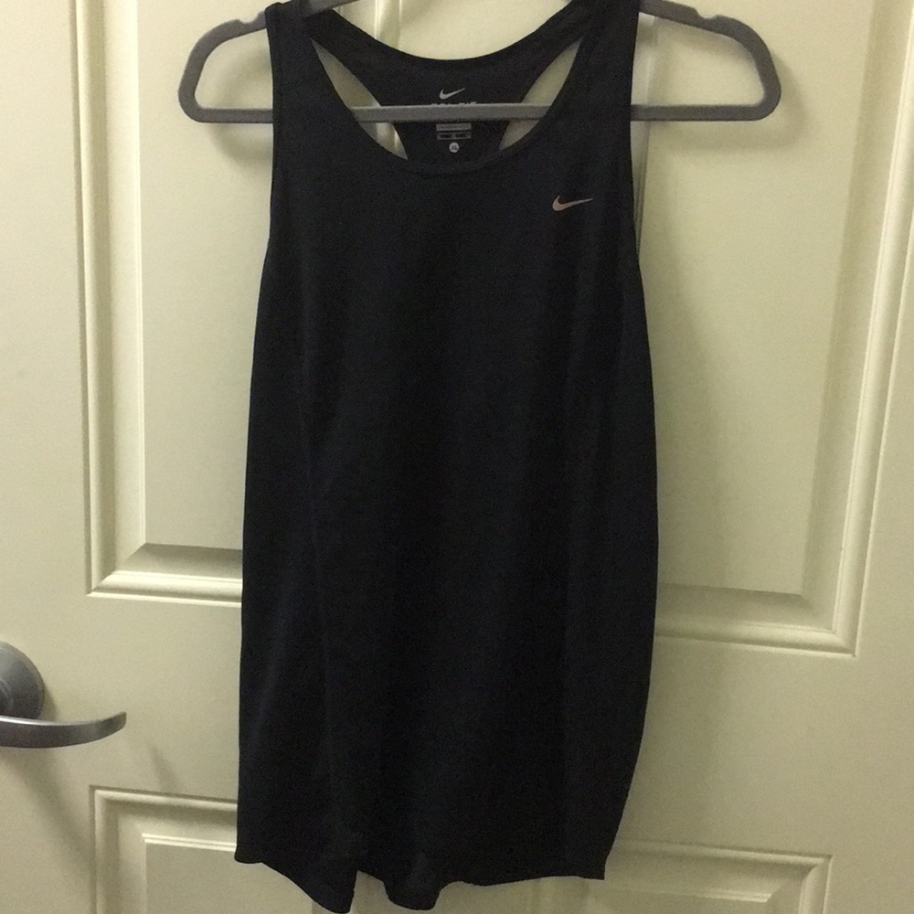 Long black athletic bike tank top